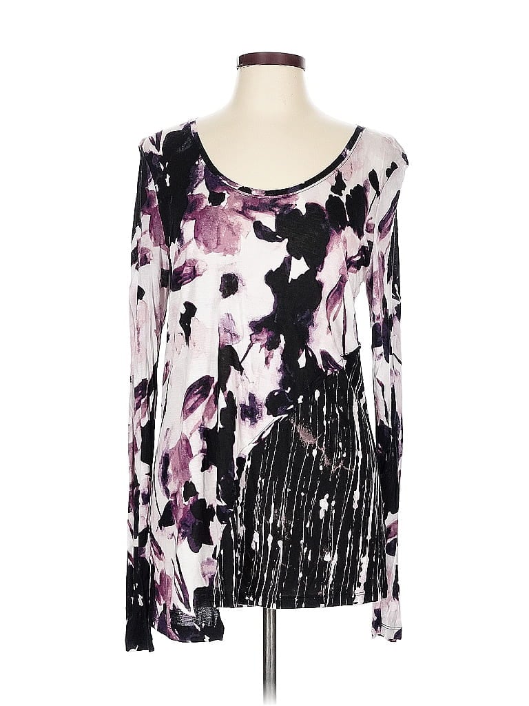 Pre-owned Simply Vera Vera Wang Long Sleeve Blouse In Purple