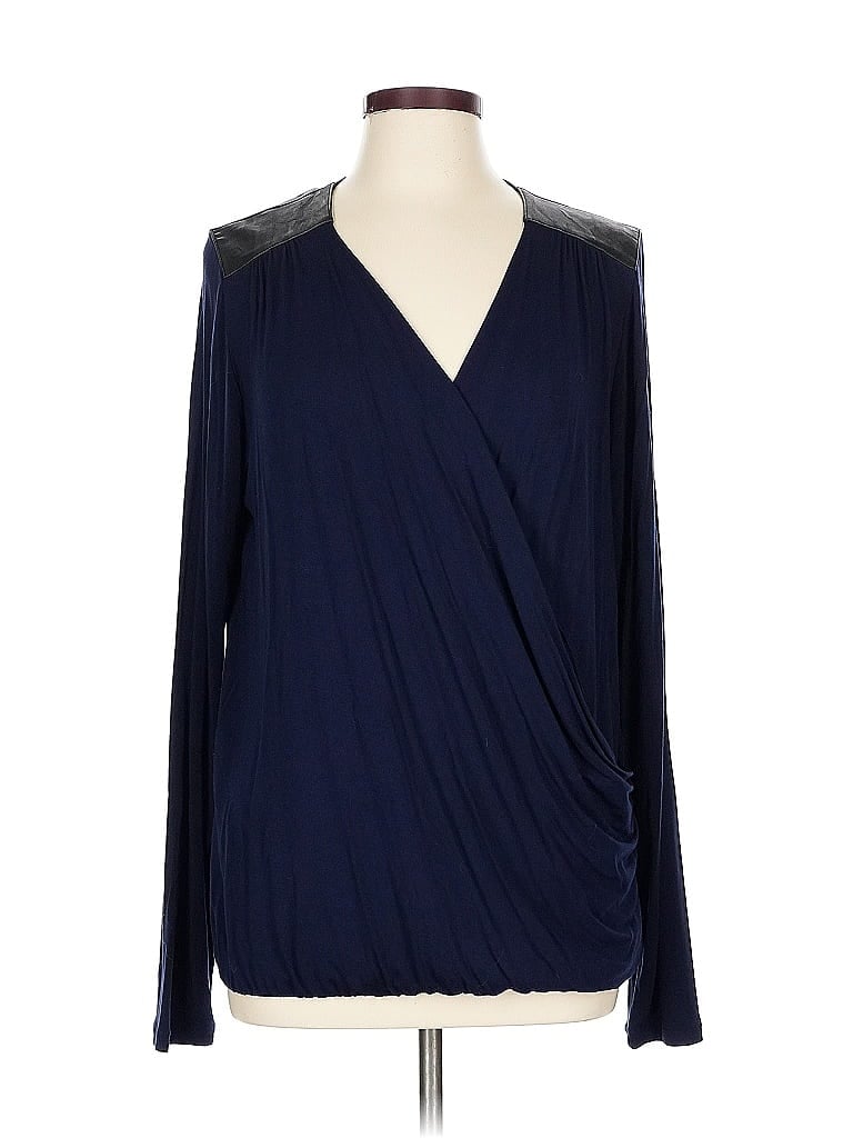 Pre-owned Cabi Long Sleeve Blouse In Blue