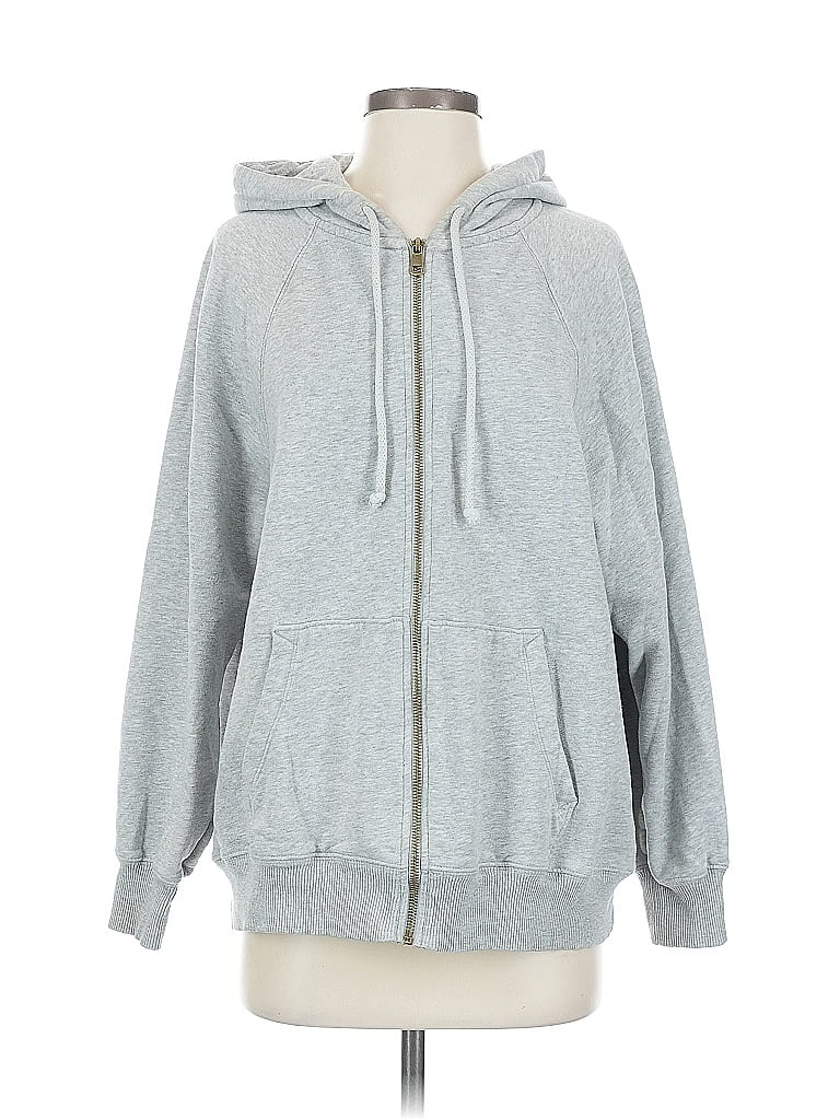 Pre-owned System Zip Up Hoodie In Gray