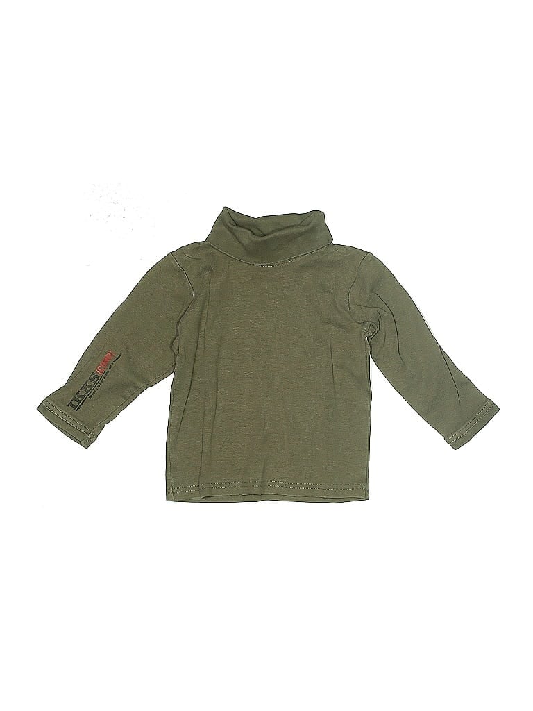 Pre-owned Ikks Kids' Long Sleeve Polo Shirt In Green