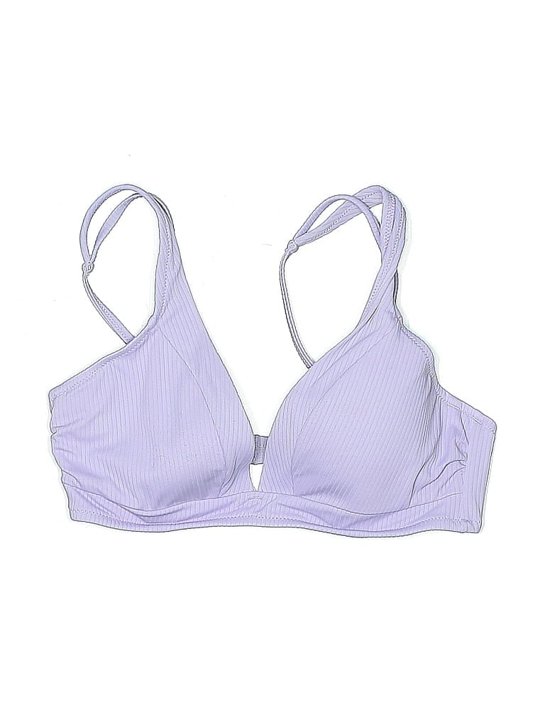 Pre-owned Shade & Shore Swimsuit Top Purple Swimwear