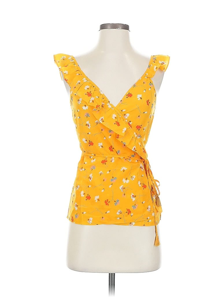 MADEWELL Pre-owned Sleeveless Blouse In Yellow