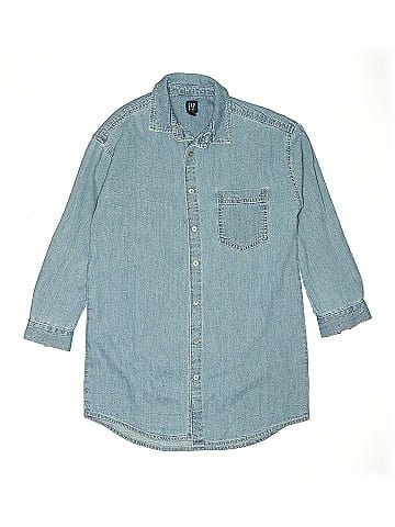 Gap Kids 3/4 Sleeve Button-Down Shirt (view 1)