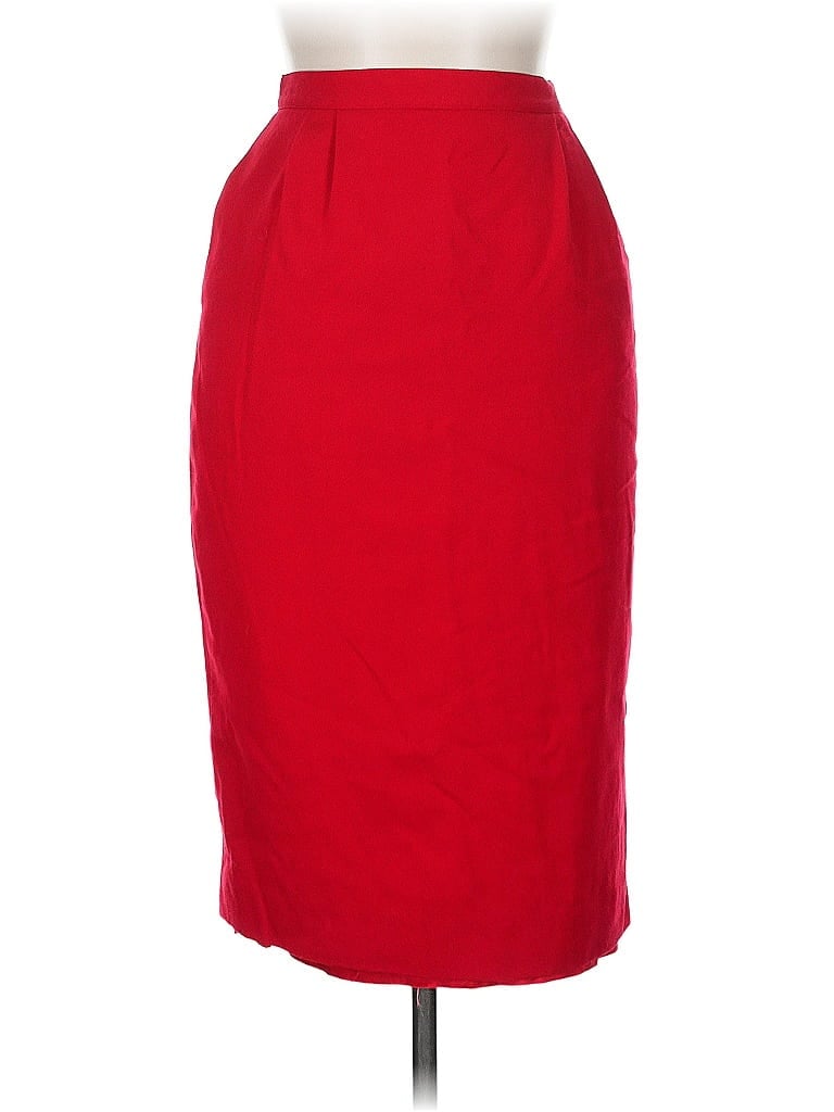 Pre-owned Austin Reed Wool Skirt In Red