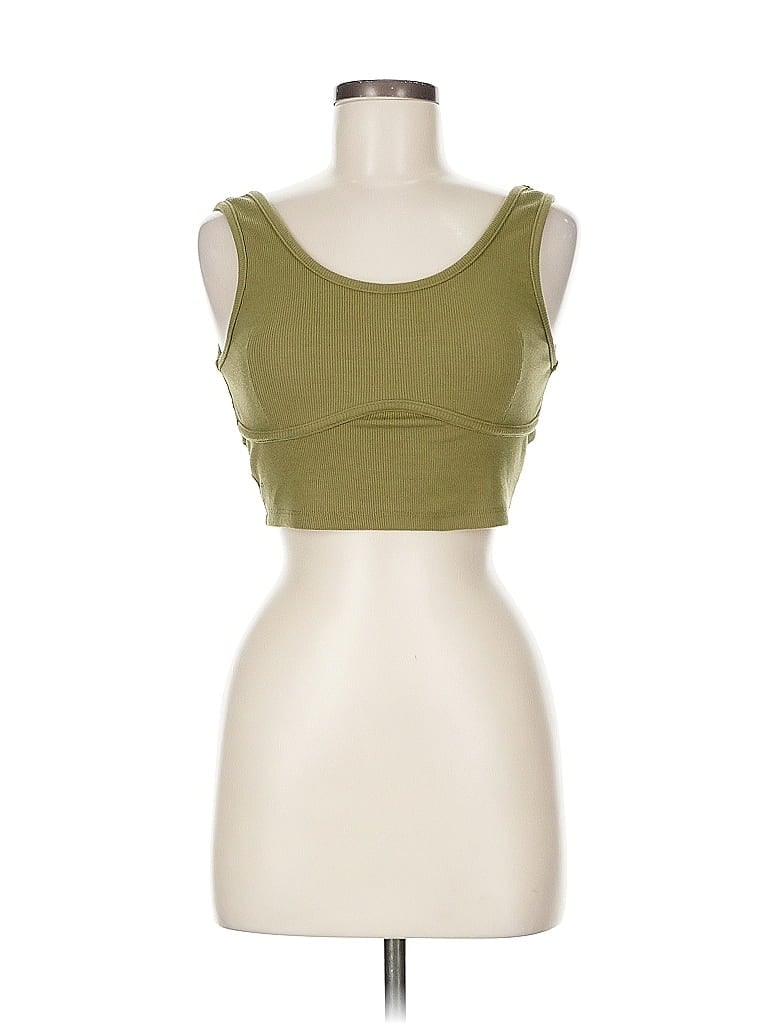 Pre-owned Signature 8 Tank Top Green Strapless Neckline Tops