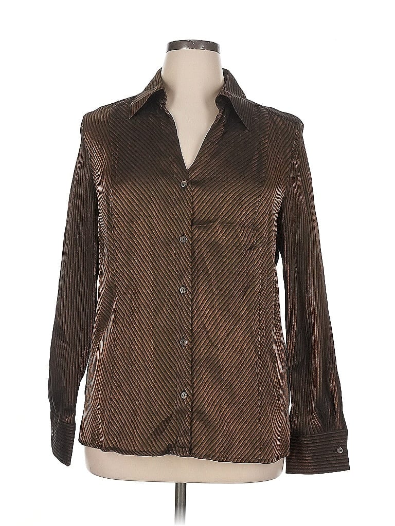 COLDWATER CREEK Pre-owned Long Sleeve Blouse In Brown