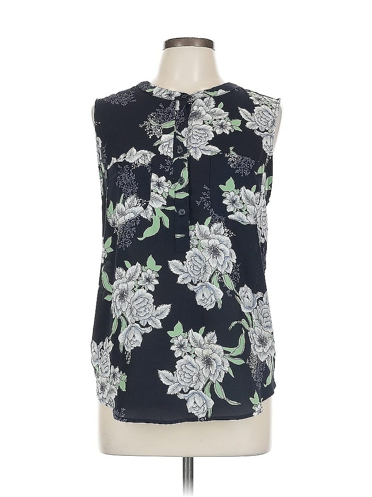 Pre-owned Ann Taylor Loft Outlet Sleeveless Blouse In Blue