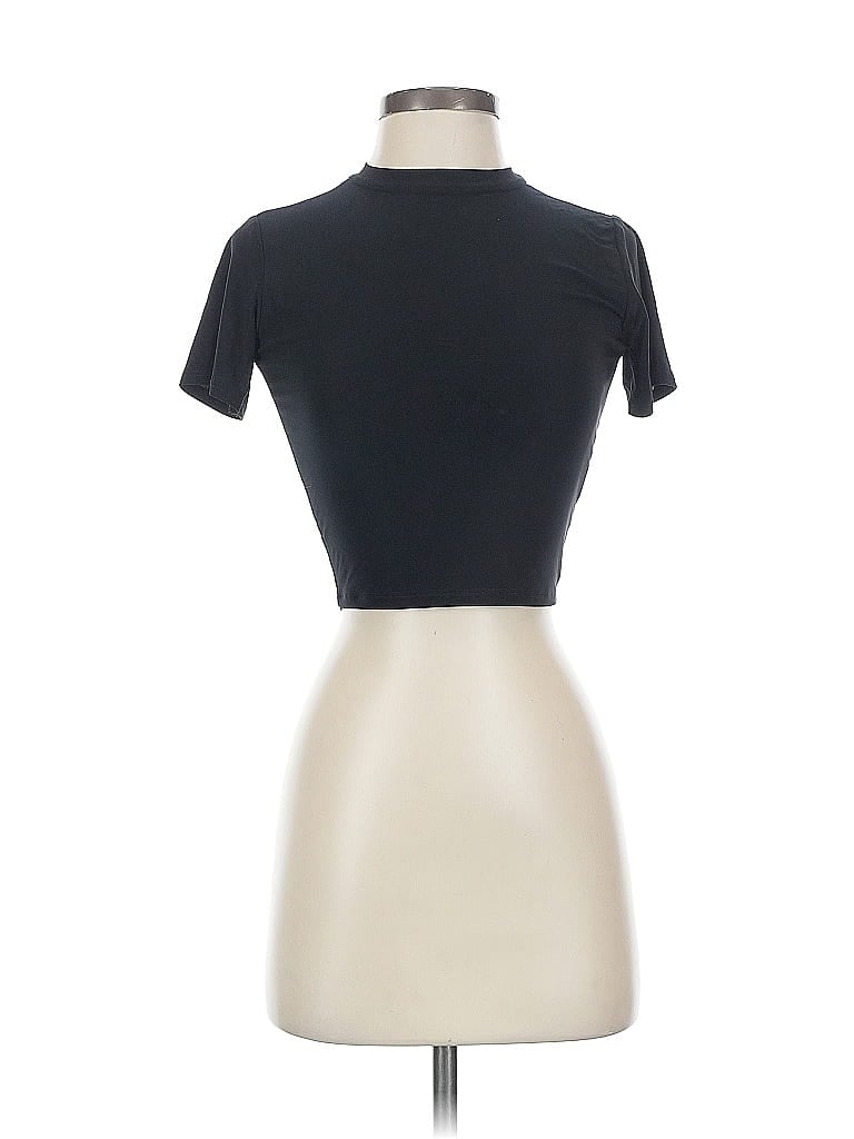 Pre-owned Prettylittlething Short Sleeve Turtleneck In Black