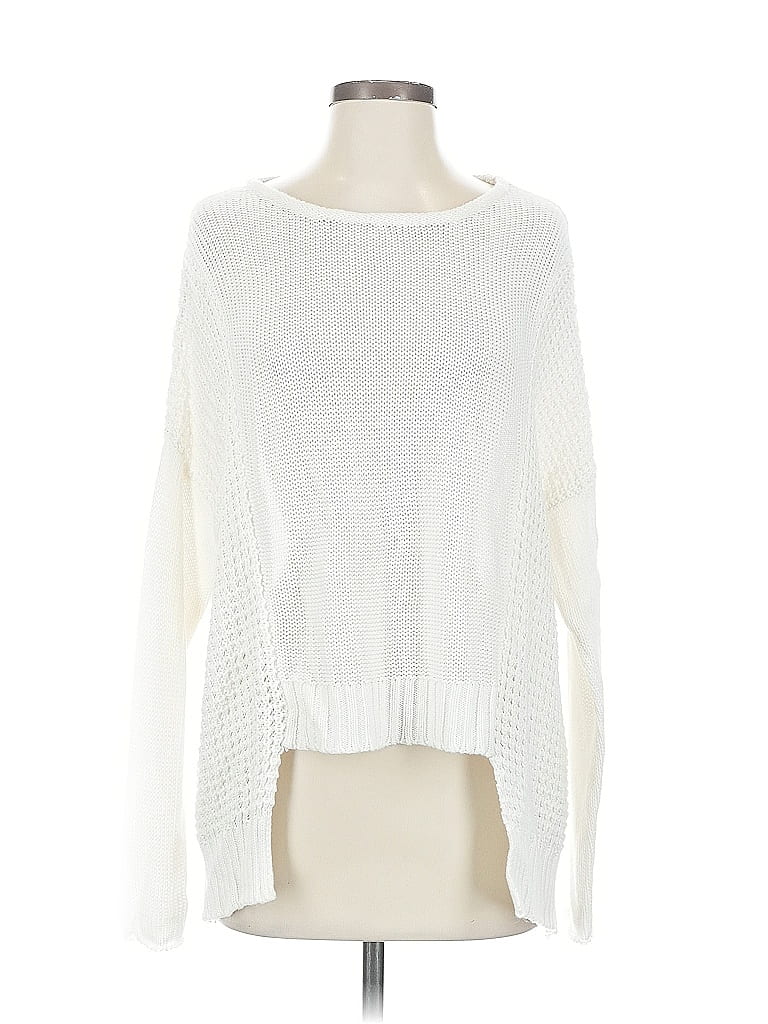 Pre-owned Monoreno Pullover Sweater In White