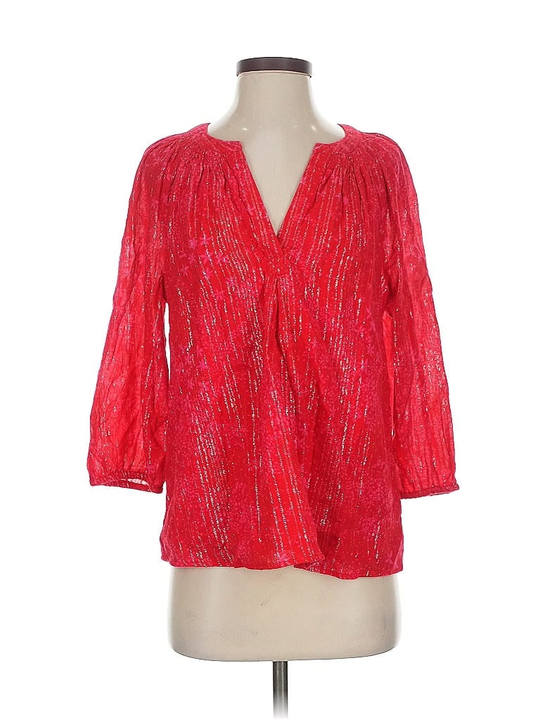Crown & Ivy 3/4 Sleeve Blouse In Red