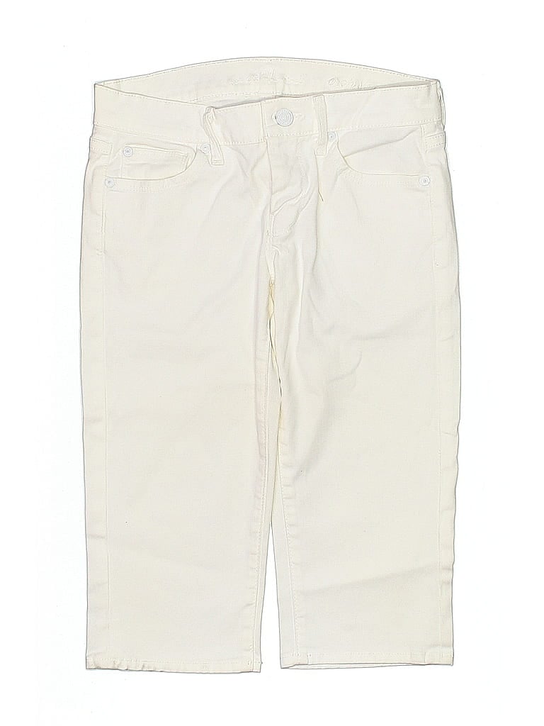 Pre-owned 7 For All Mankind Khaki Shorts In White