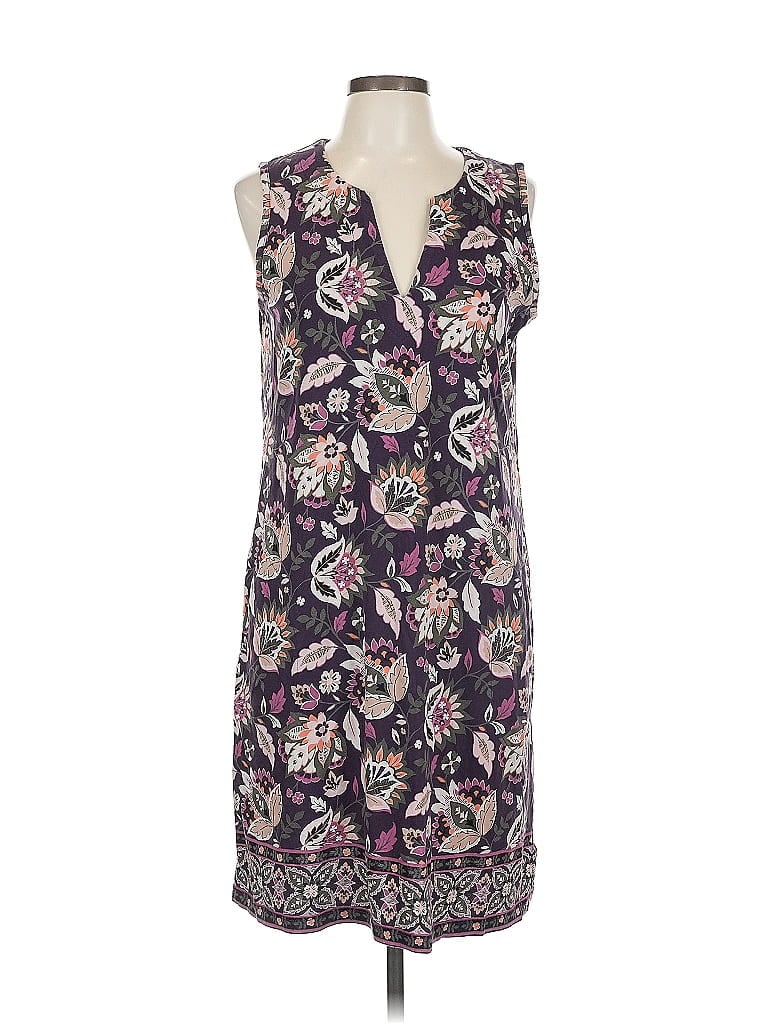 Pre-owned Lands' End Casual Dress In Purple