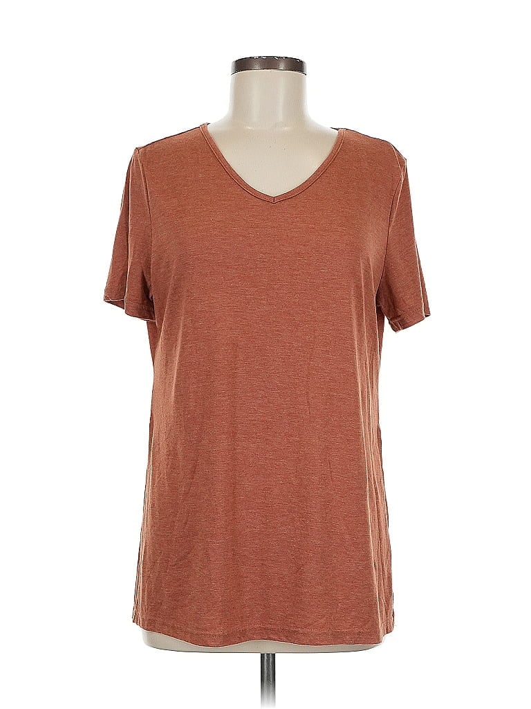 Pre-owned Shein Short Sleeve T-shirt In Brown
