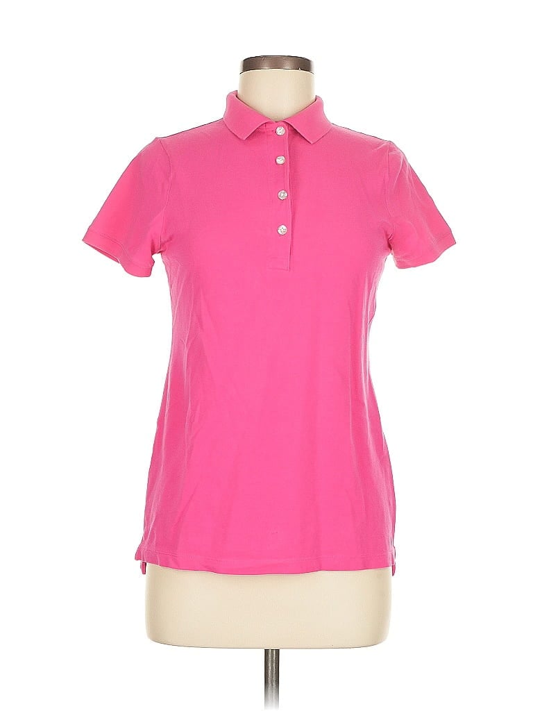 Pre-owned J.crew Factory Store Short Sleeve Polo Shirt In Pink