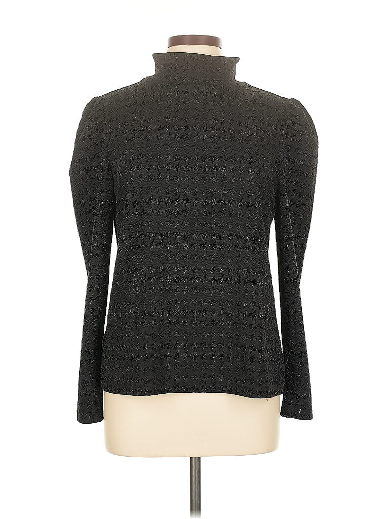 Pre-owned Ann Taylor Factory Long Sleeve Top Gray Turtleneck Tops