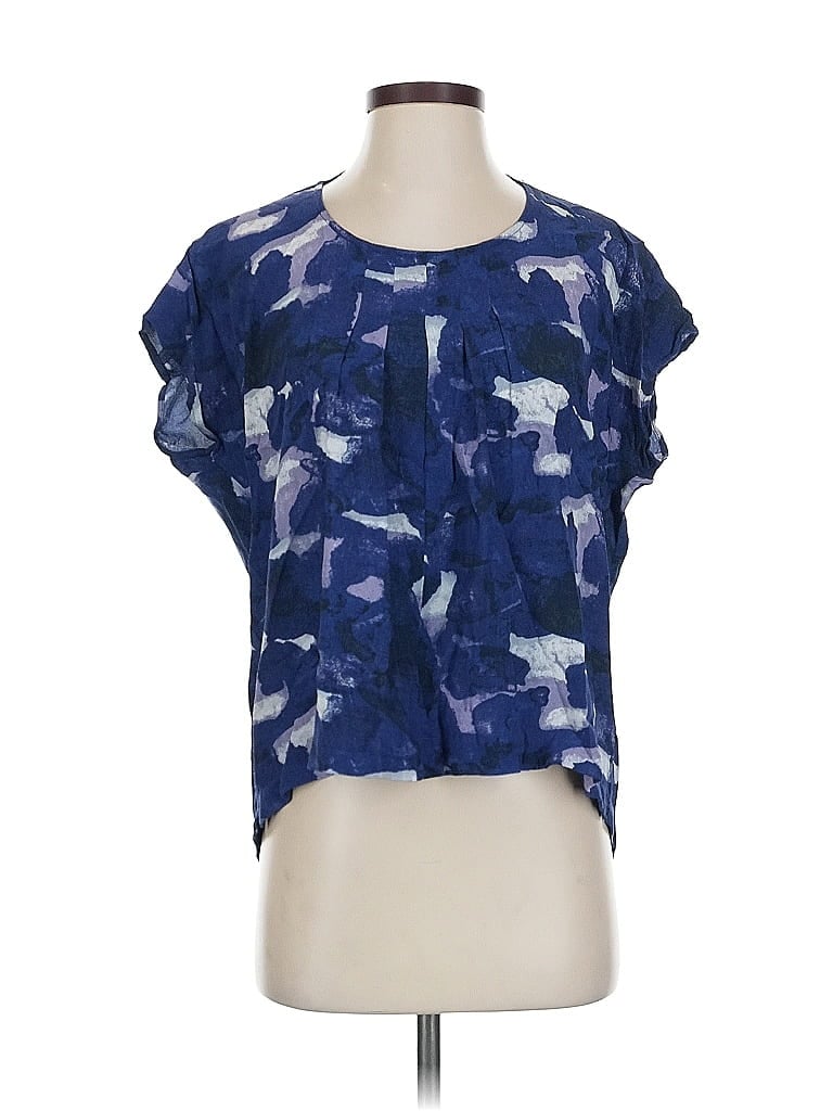 Pre-owned Silence And Noise Short Sleeve Blouse In Blue