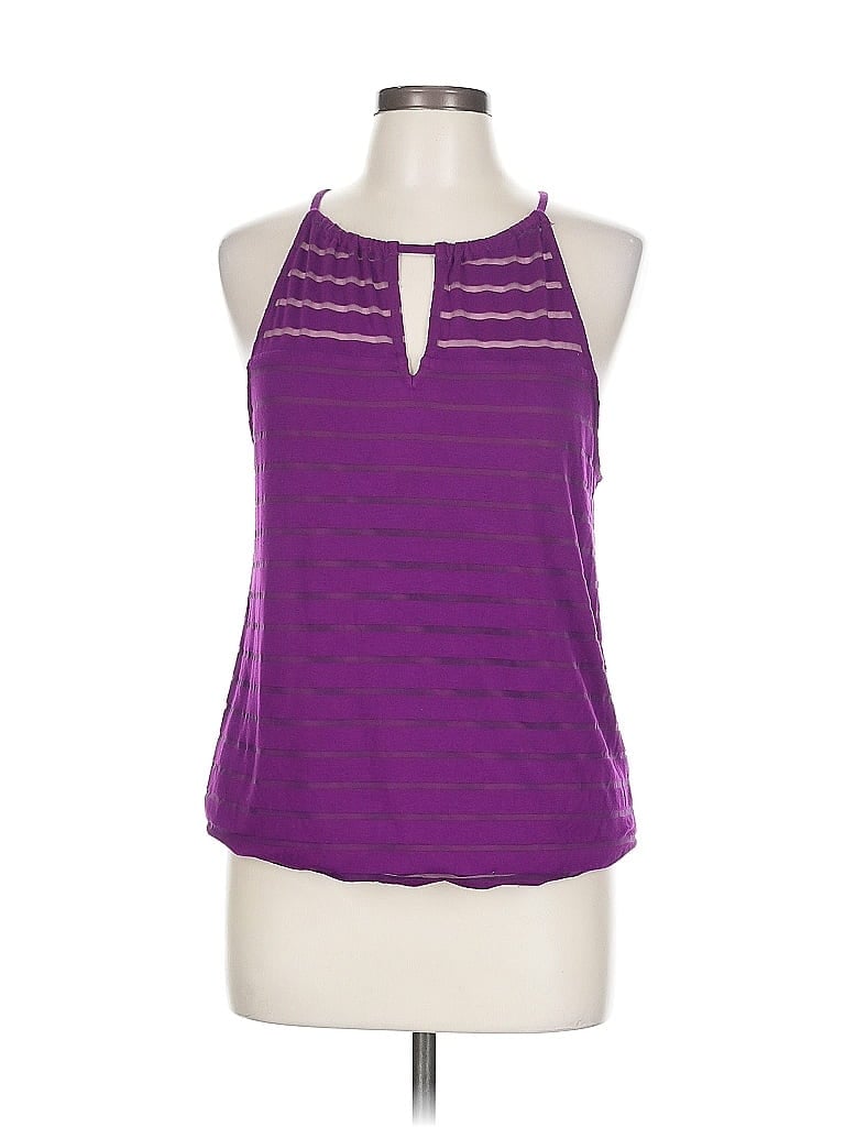 Pre-owned Inc International Concepts Tank Top Purple Halter Neckline Tops