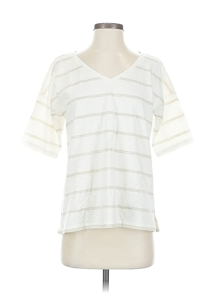 Pre-owned Talbots Short Sleeve T-shirt In White