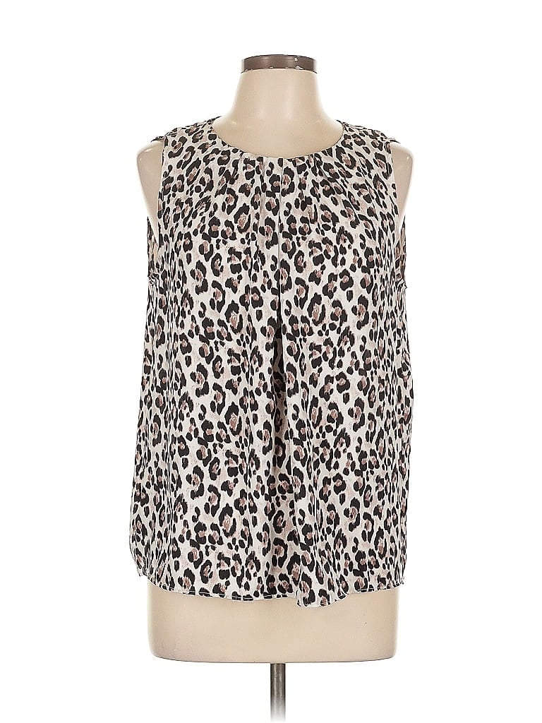 Pre-owned Jones New York Signature Sleeveless Blouse In White