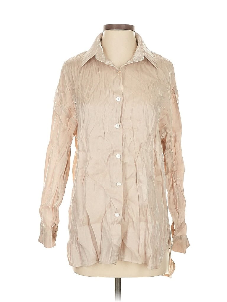 Pre-owned Shein Long Sleeve Blouse In Brown