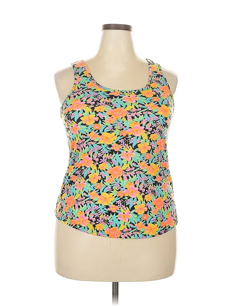 Pre-owned Atmosphere Tank Top Yellow Halter Neckline Tops