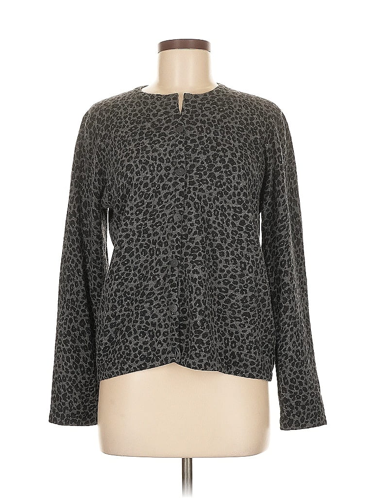 Click to view more detailed imagery on our partner's website Pre-owned Nina Leonard Wool Pullover Sweater In Gray