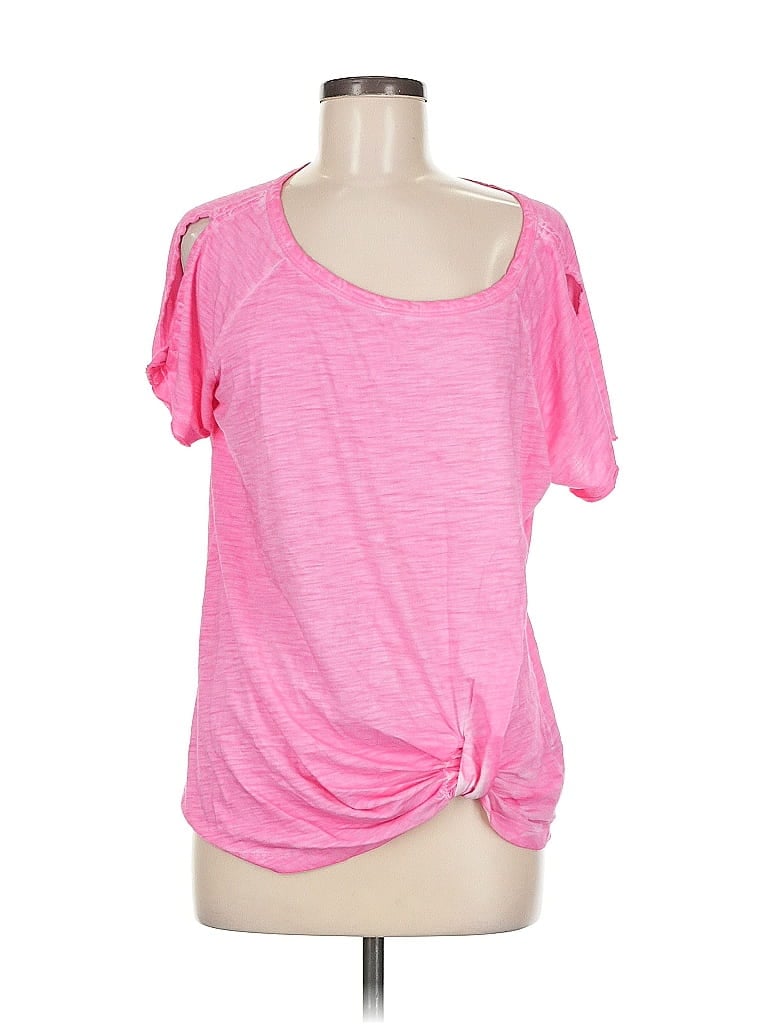 Click to view more detailed imagery on our partner's website Pre-owned Sanctuary Short Sleeve Top Pink Sweetheart Neckline Tops