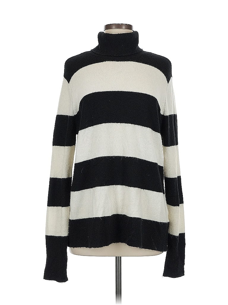 Pre-owned Halogen Turtleneck Sweater In Black