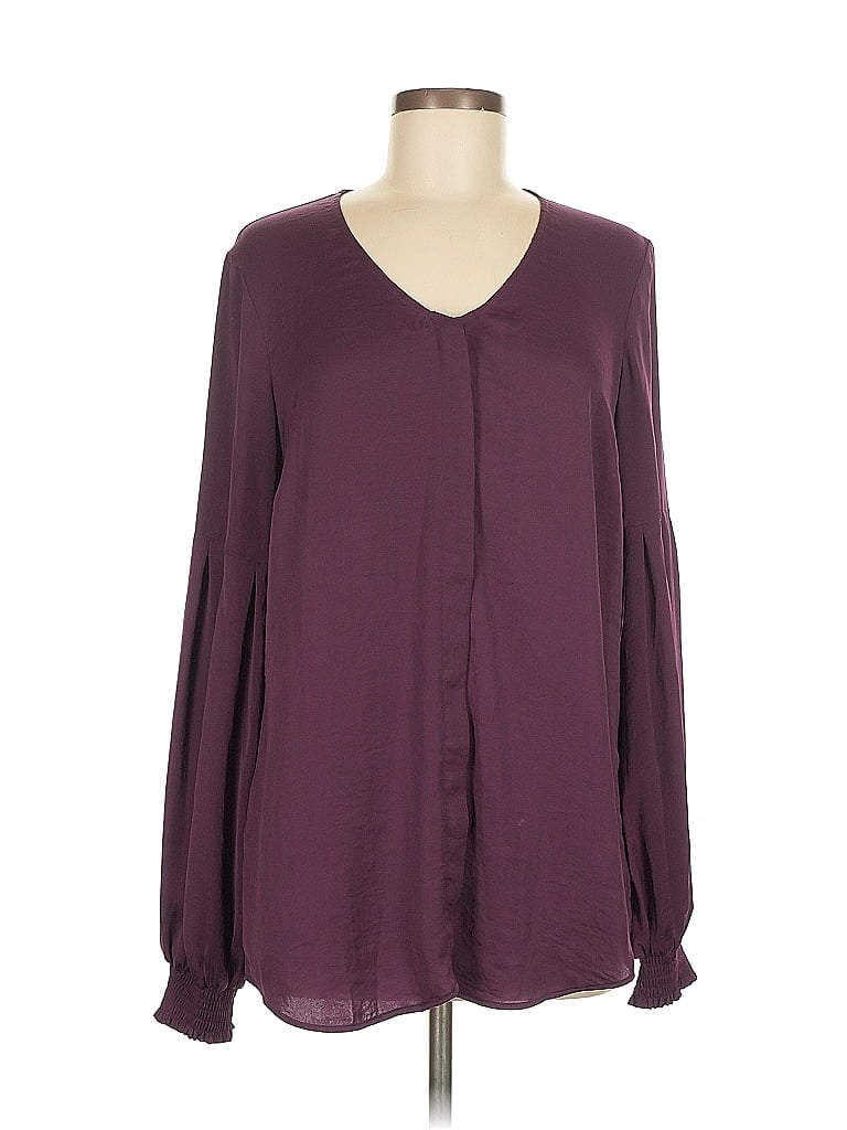 Pre-owned Cabi Long Sleeve T-shirt In Burgundy