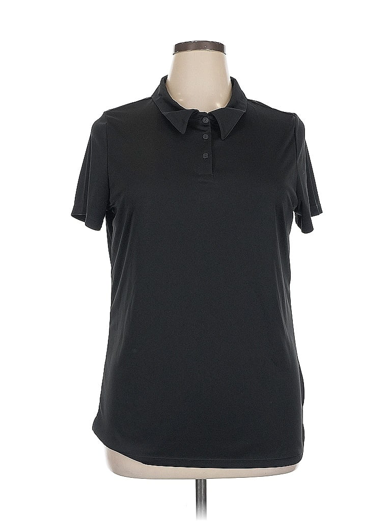 Pre-owned Assorted Brands Short Sleeve Polo Shirt In Black