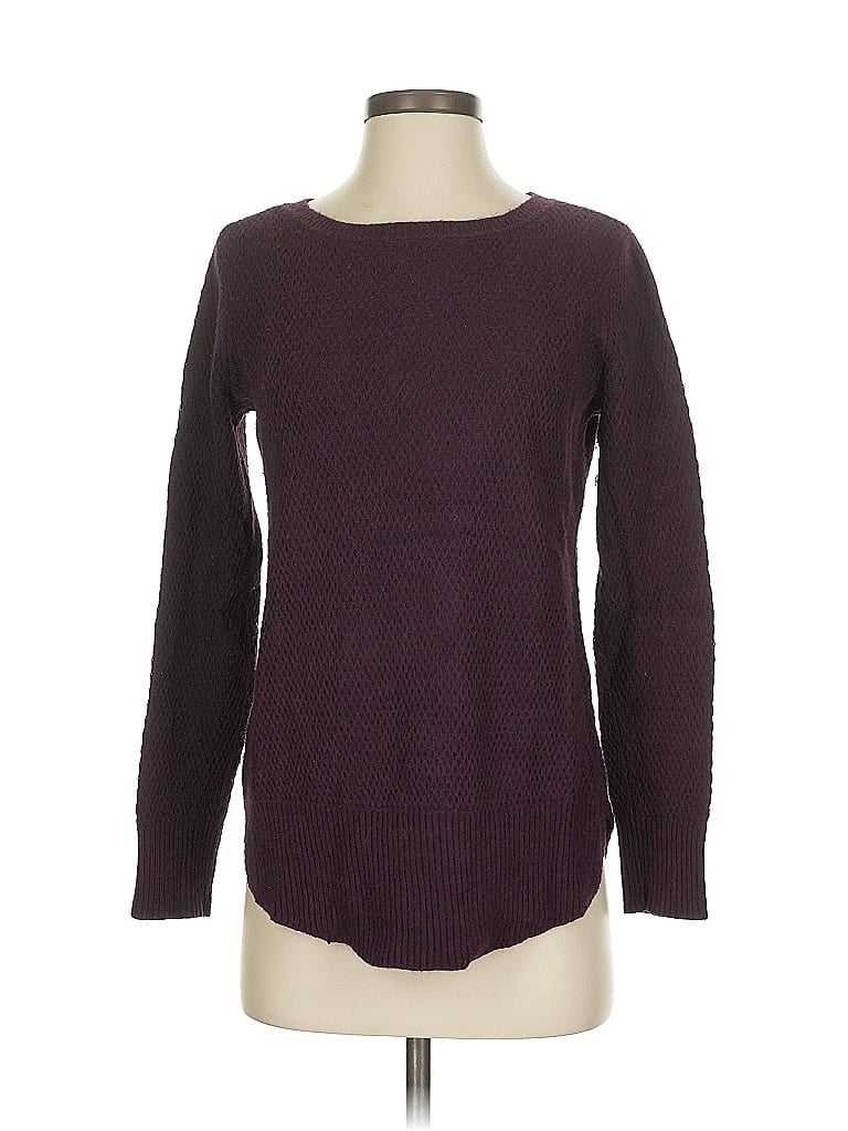 Pre-owned Ann Taylor Loft Pullover Sweater In Burgundy