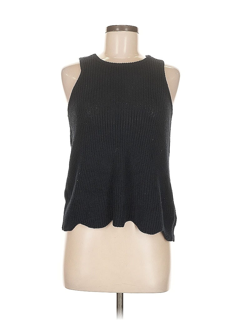 Pre-owned Cotton By Autumn Cashmere Sweater Vest In Black