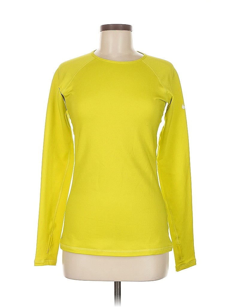 Pre-owned Nike Long Sleeve T-shirt In Yellow