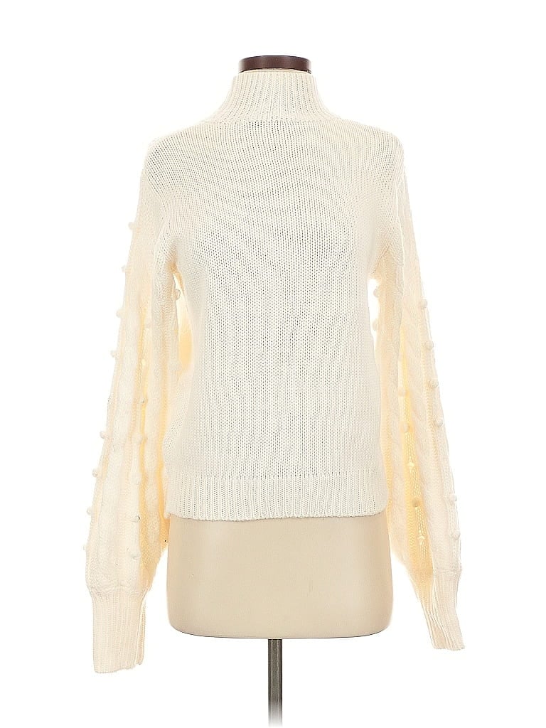 Pre-owned Gianni Bini Turtleneck Sweater In White
