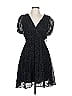 DKNY 100% Polyester Polka Dots Black Cocktail Dress Size 10 (petite) - photo 1