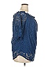 MIHOLL Blue Short Sleeve Blouse Size XXL - photo 4
