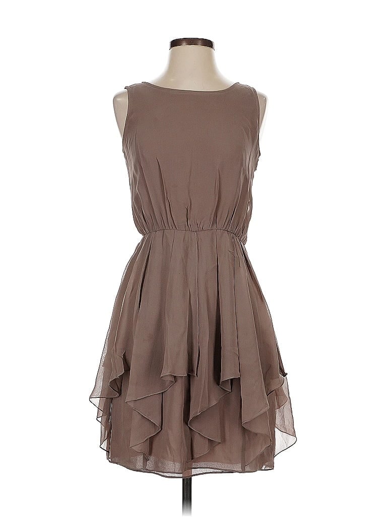 Pre-owned Suzi Chin For Maggy Boutique Cocktail Dress In Brown