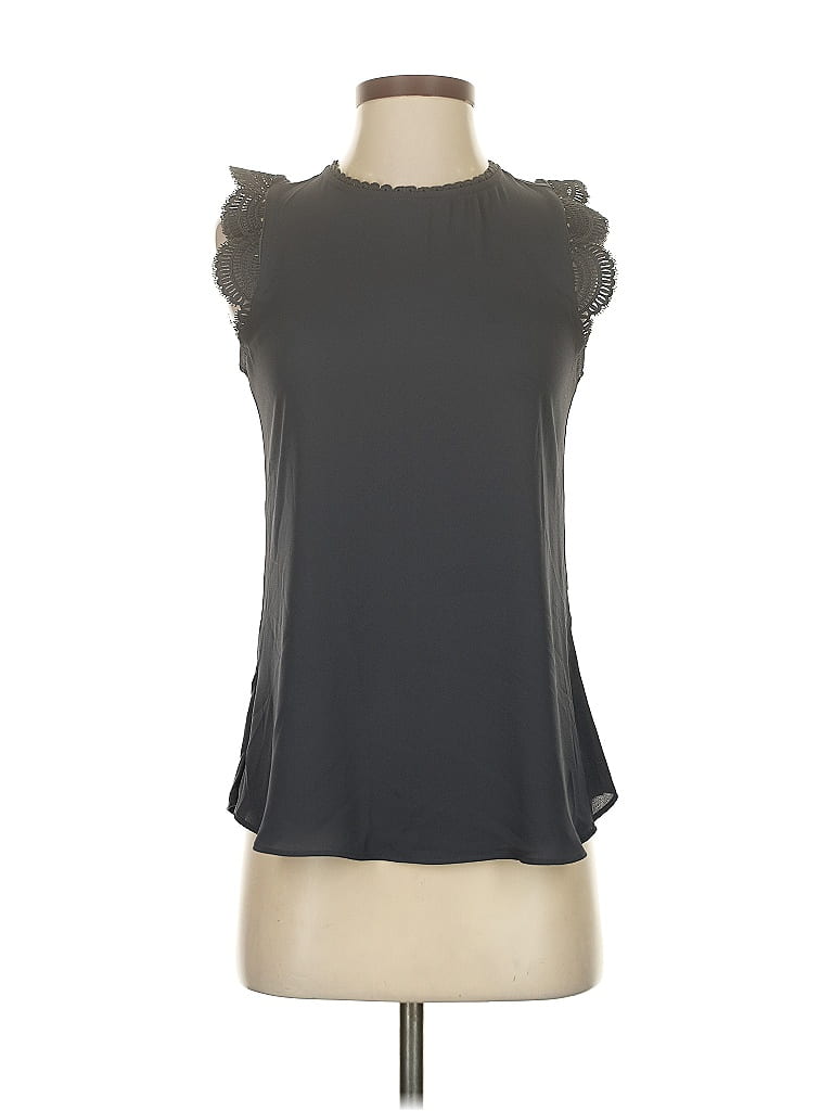 Pre-owned Ann Taylor Loft Sleeveless Blouse In Gray