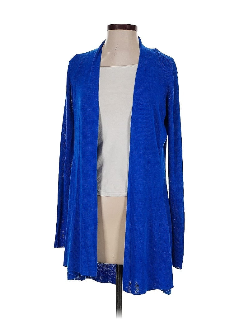 Pre-owned Eileen Fisher Cardigan Sweater In Blue