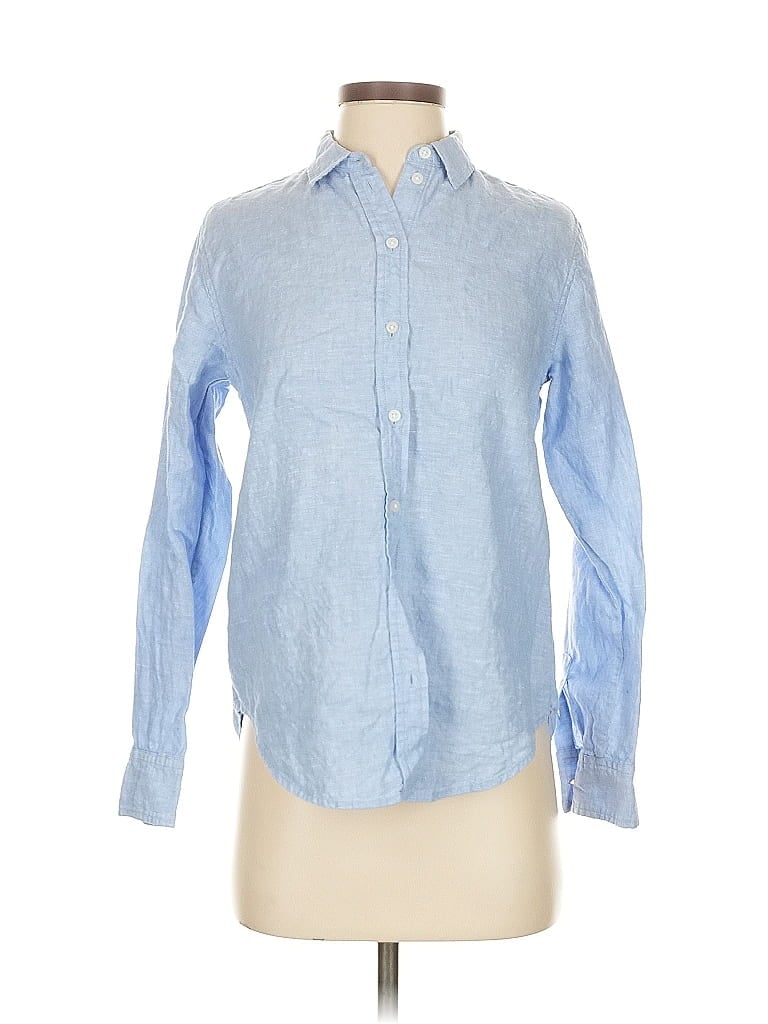 Pre-owned Everlane Long Sleeve Button Down Shirt In Blue