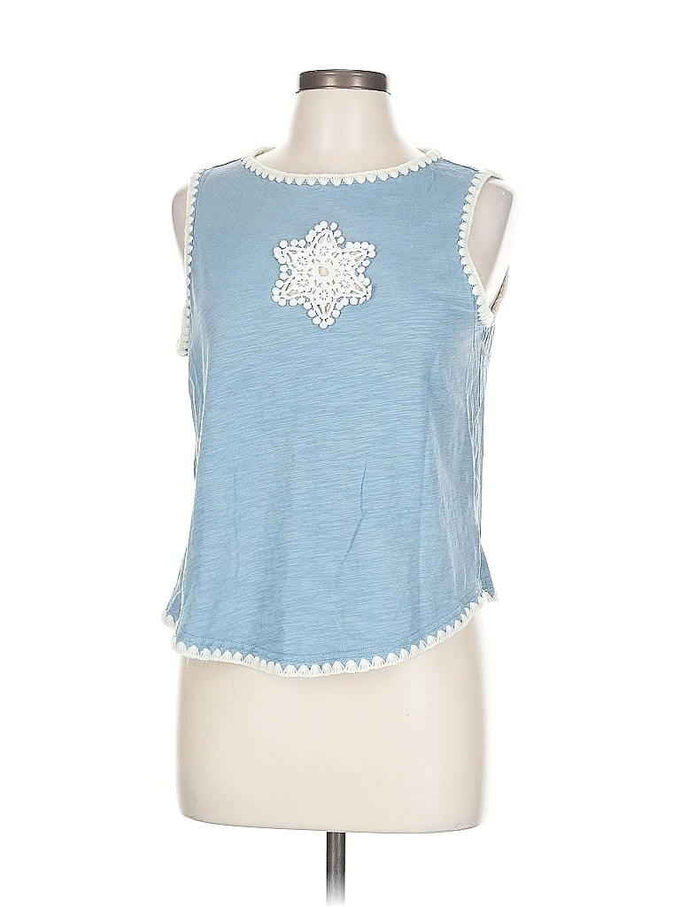 Pre-owned Shein Sleeveless Top Blue Halter Neckline Tops