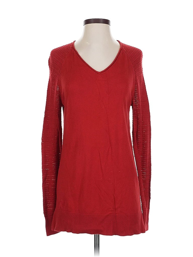 Pre-owned Ann Taylor Loft Outlet Pullover Sweater In Red