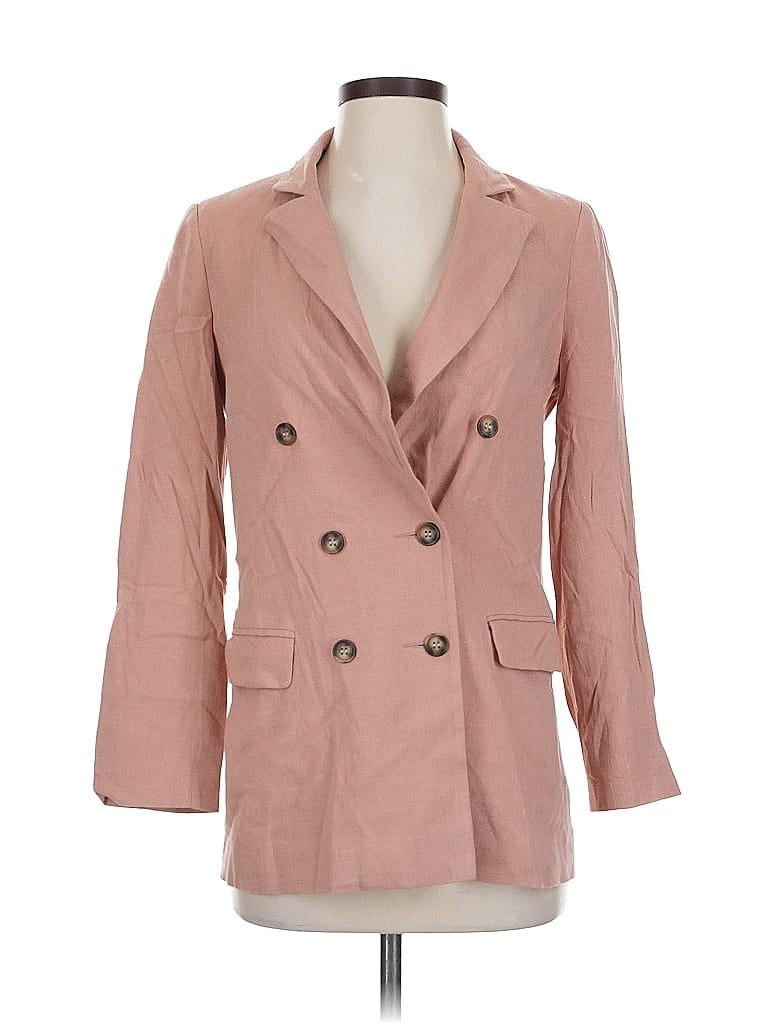 Click to view more detailed imagery on our partner's website Pre-owned Topshop Blazer Jacket In Pink