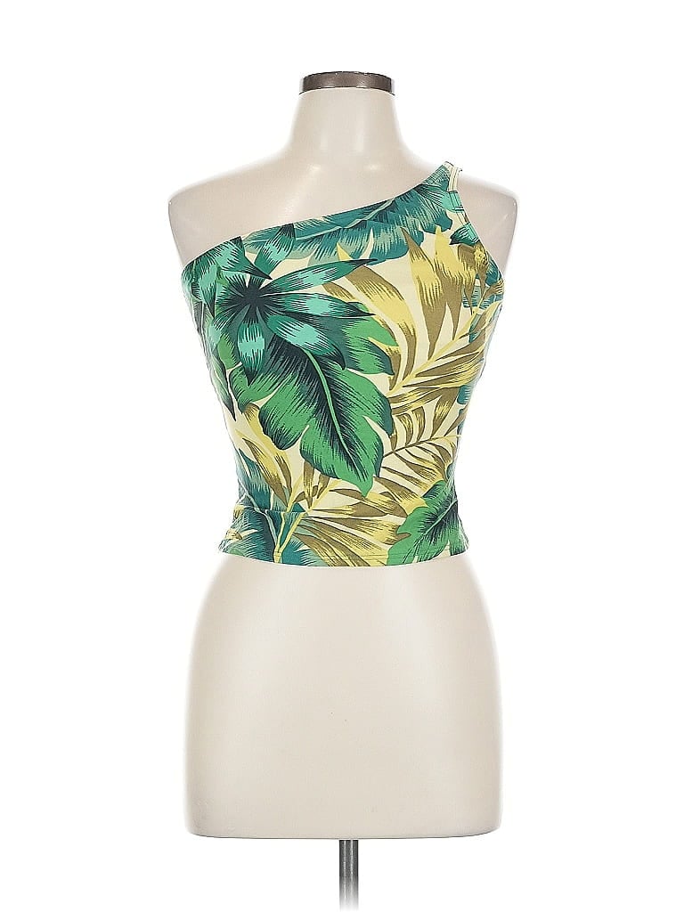 Pre-owned Body I.d. Sleeveless Top Green Strapless Neckline Tops