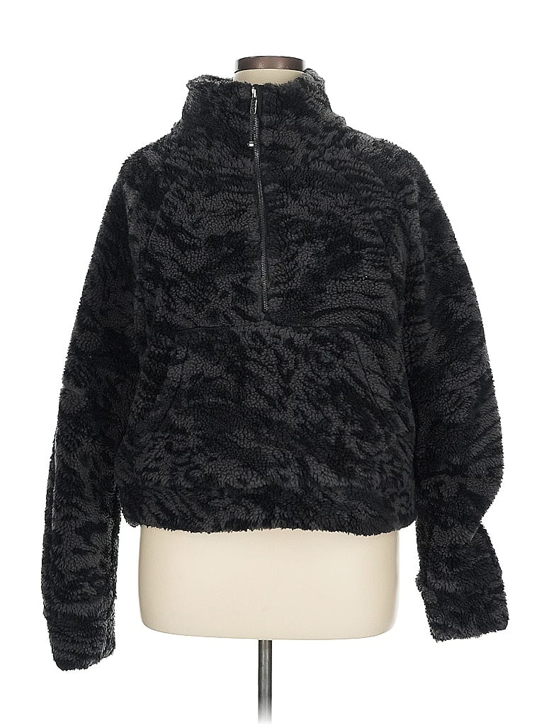 Pre-owned Lululemon Athletica Faux Fur Jacket In Black