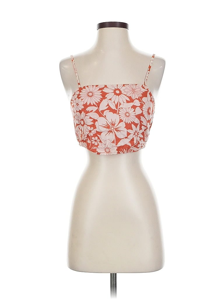 Pre-owned American Eagle Outfitters Sleeveless Blouse In Orange