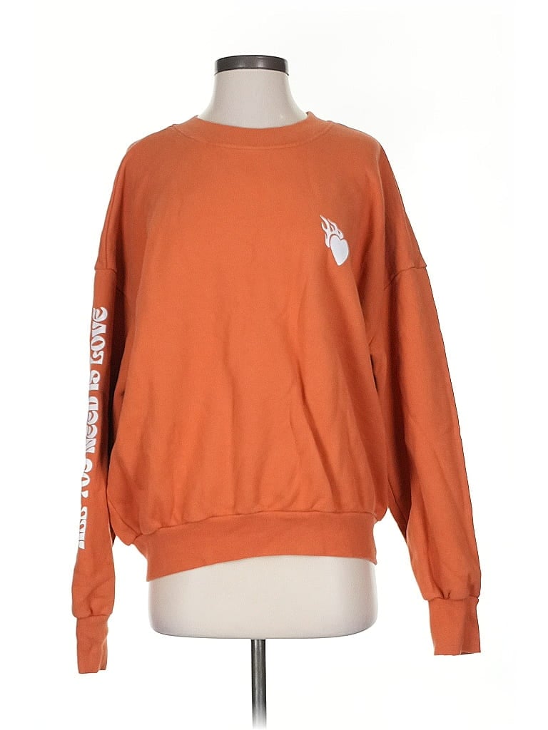 Pre-owned Tan + Lines Sweatshirt In Orange