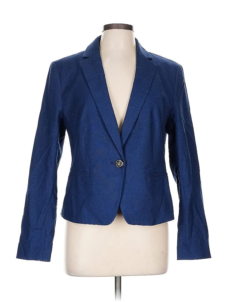 Pre-owned Ann Taylor Blazer Jacket In Blue