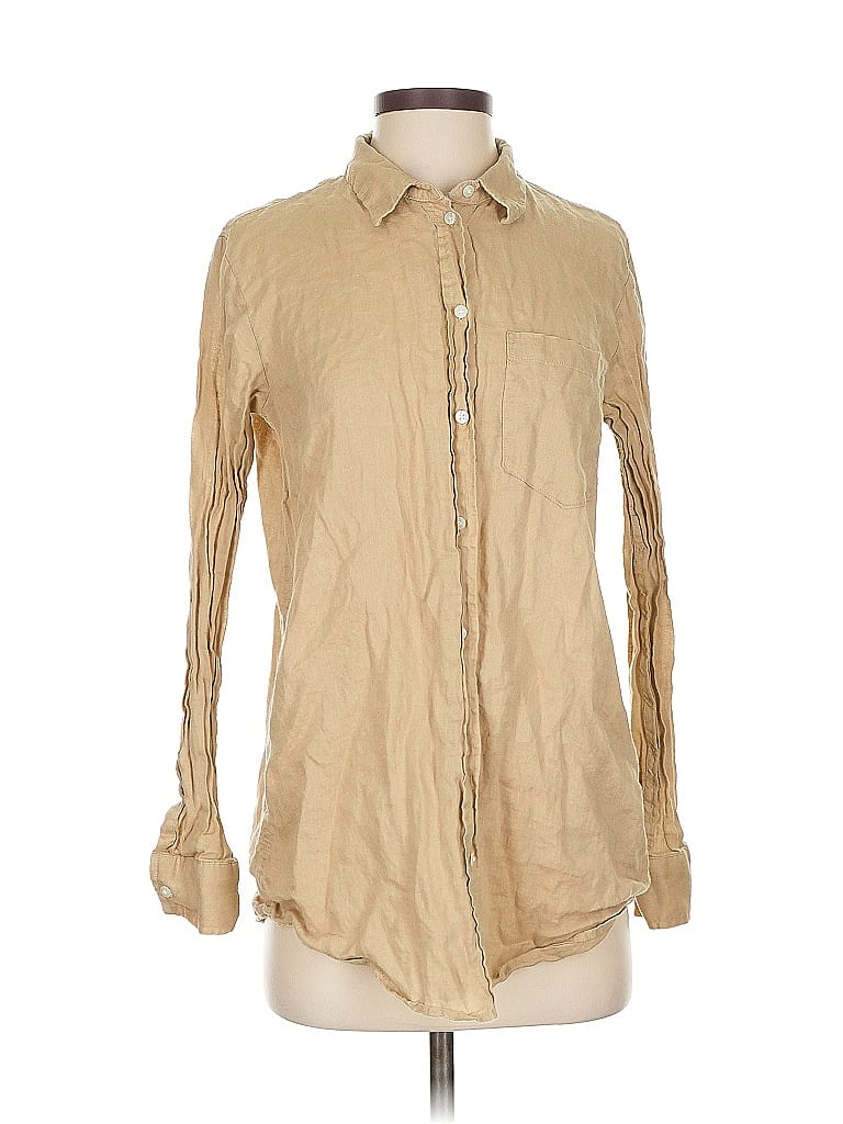 Pre-owned Gap Long Sleeve Button Down Shirt In Brown