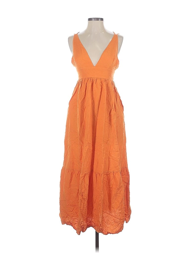 Pre-owned Aqua Casual Dress In Orange
